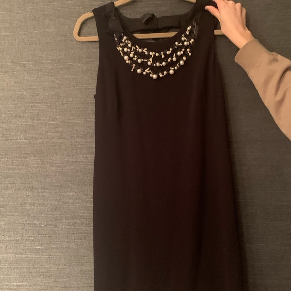 Rebecca Taylor Black Pearl-beaded Necklace dress - Picture 1 of 3